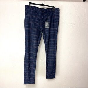 B33 Blue Plaid Dress Pants